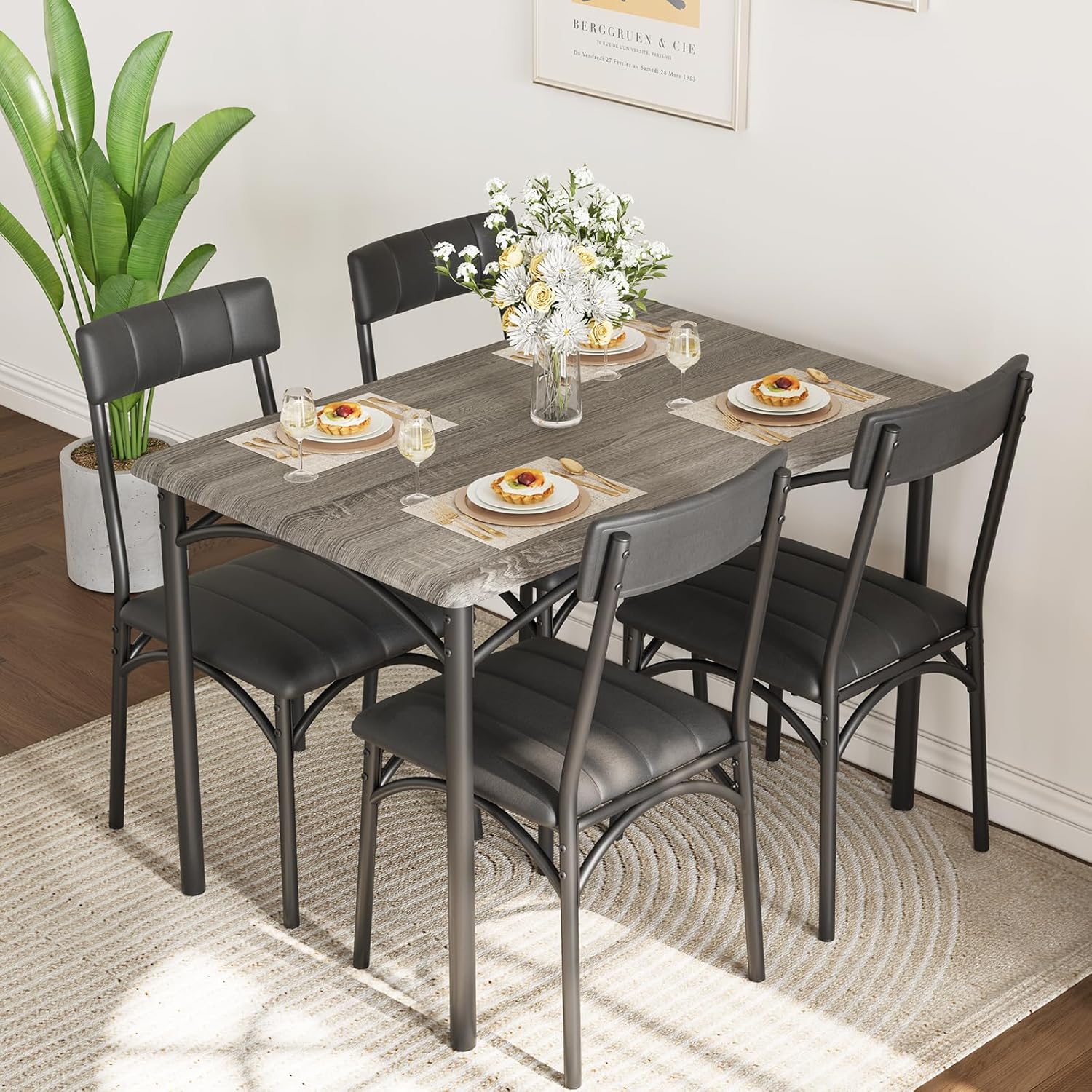 Kitchen Appliances Table - Set Meja Makan 5 Buah untuk