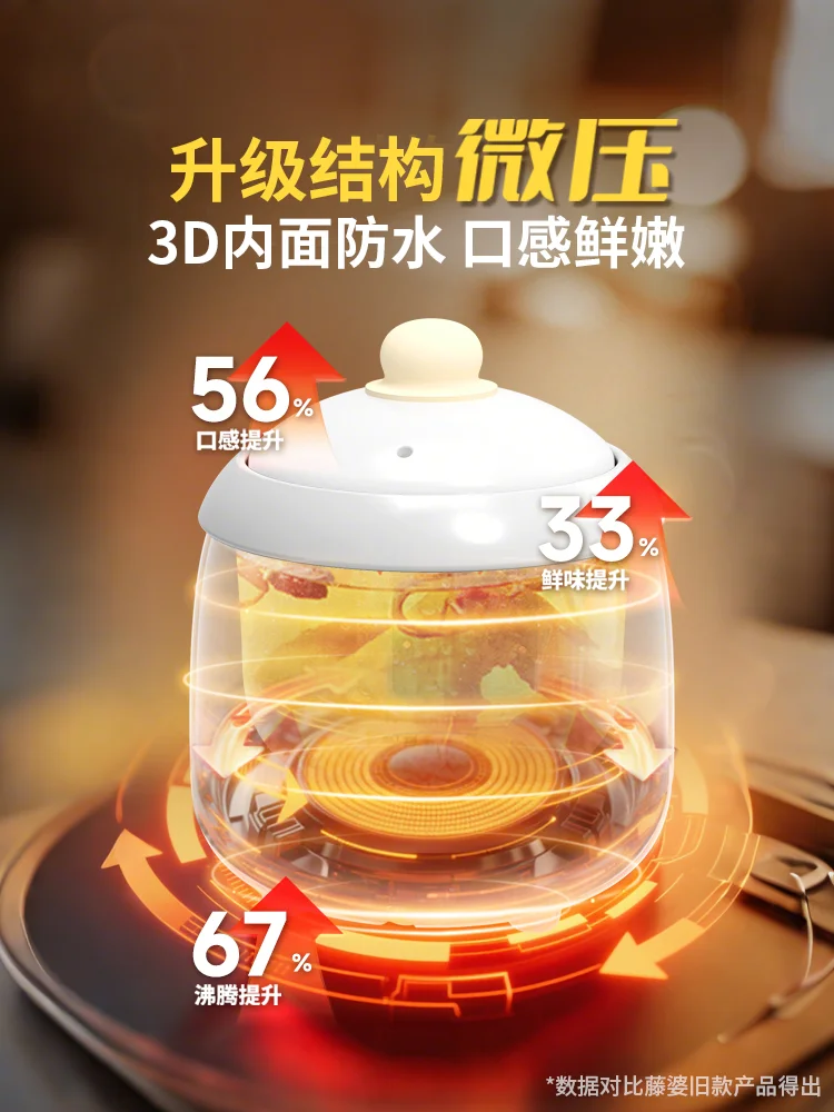 Slow Cooker Ceramic - 220V Tengpo Electric Slow Cooker Panci