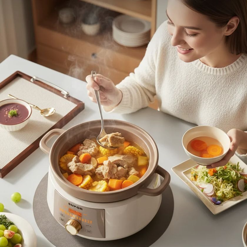 Slow Cooker Ceramic - Panci Masak Lambat Listrik Keramik 4L