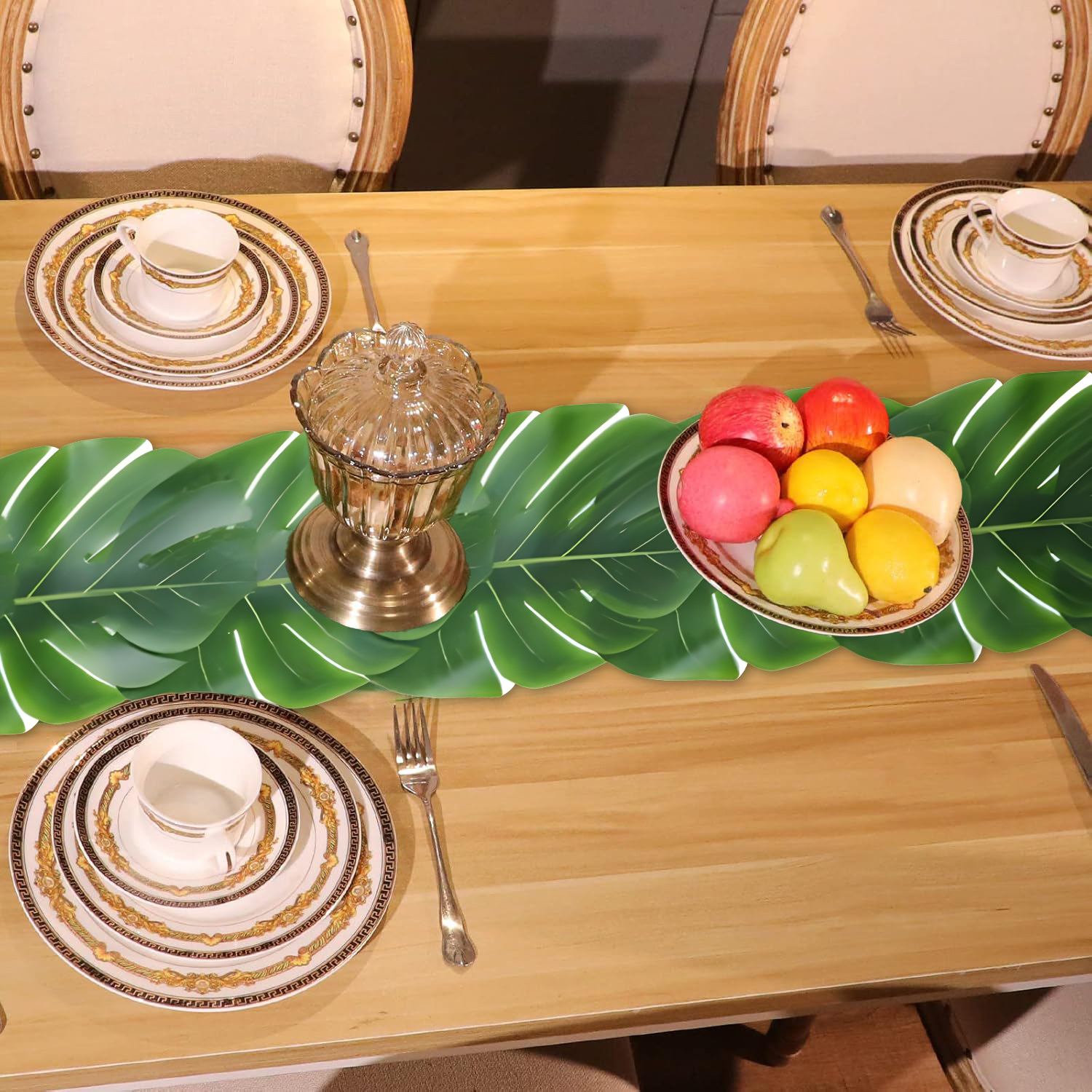 Taplak Meja Daun Monstera Trop - Kitchen Appliances Table ulasan dan harga