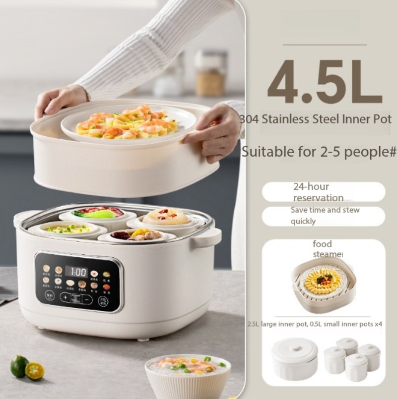 Panci Rebus Otomatis Keramik 4 - Slow Cooker Ceramic ulasan dan harga