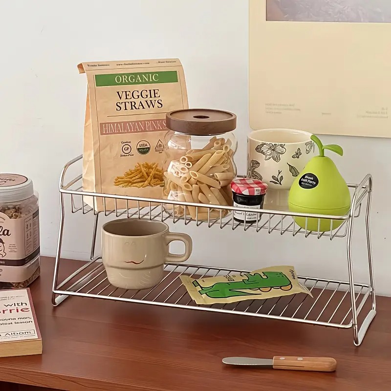 Rak Penyimpanan Meja 2 Tingkat - Kitchen Appliances Table ulasan dan harga
