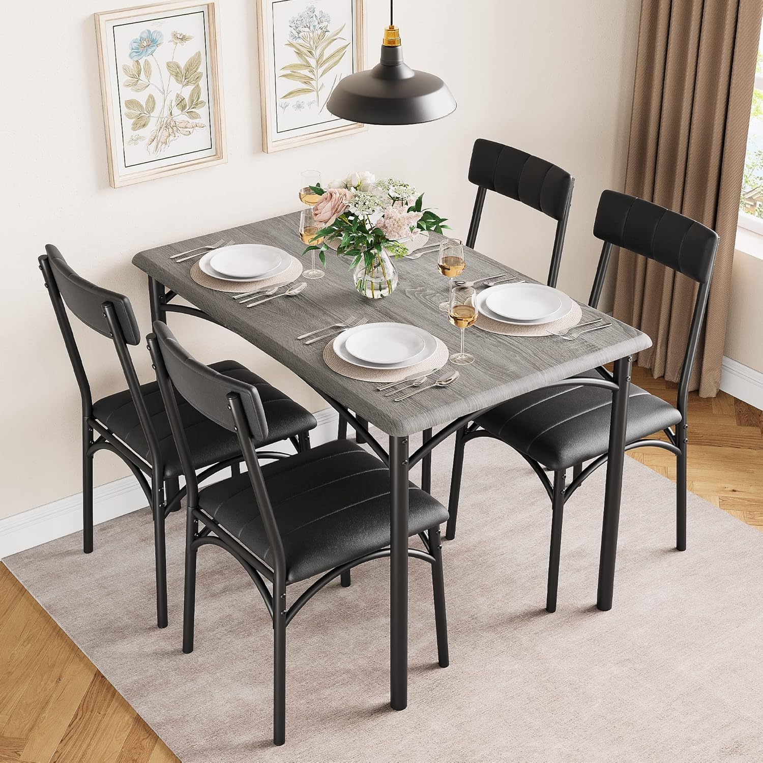 Set Meja Makan 5 Buah untuk 4  - Kitchen Appliances Table ulasan dan harga