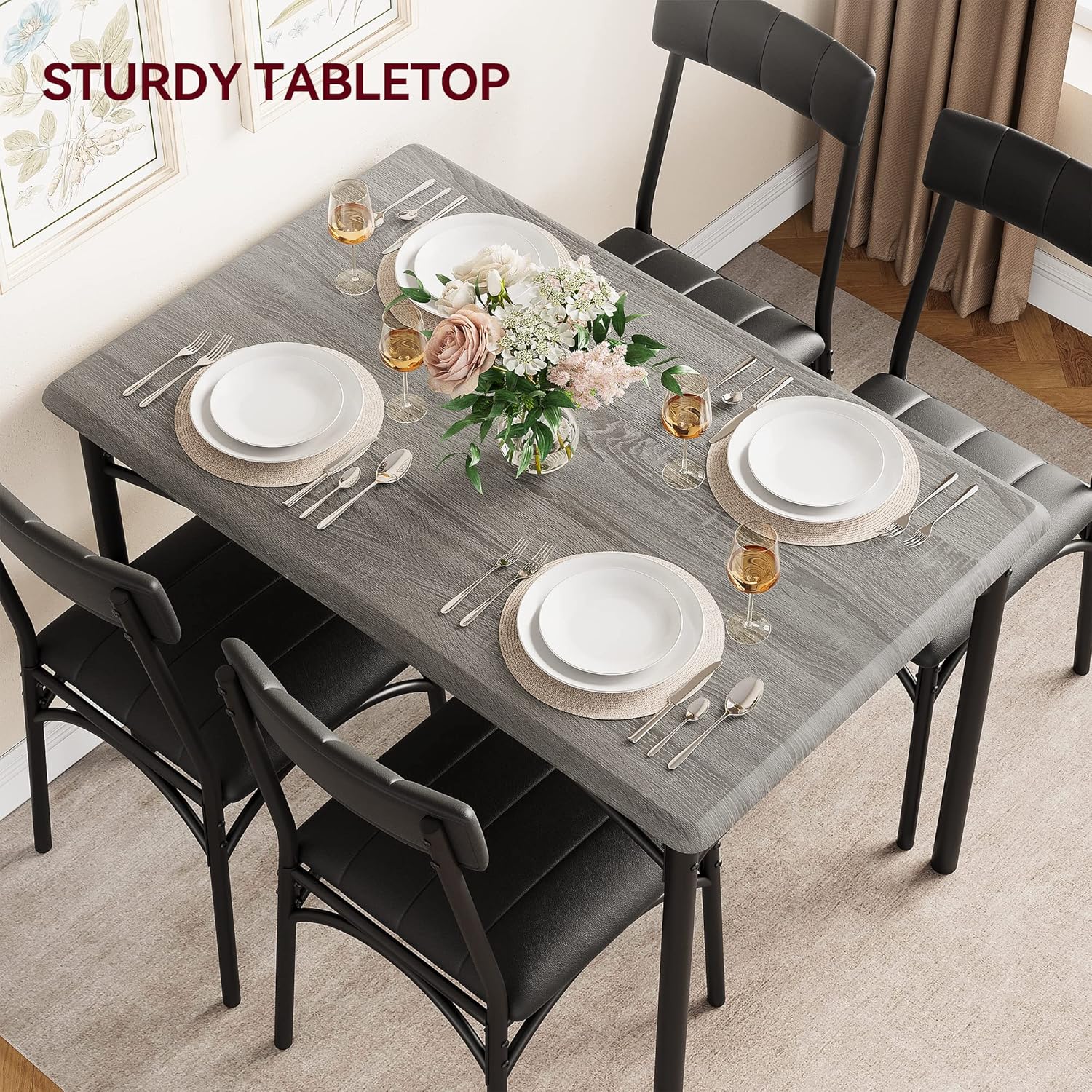 Set Meja Makan 5 Buah untuk 4  - Kitchen Appliances Table ulasan dan harga