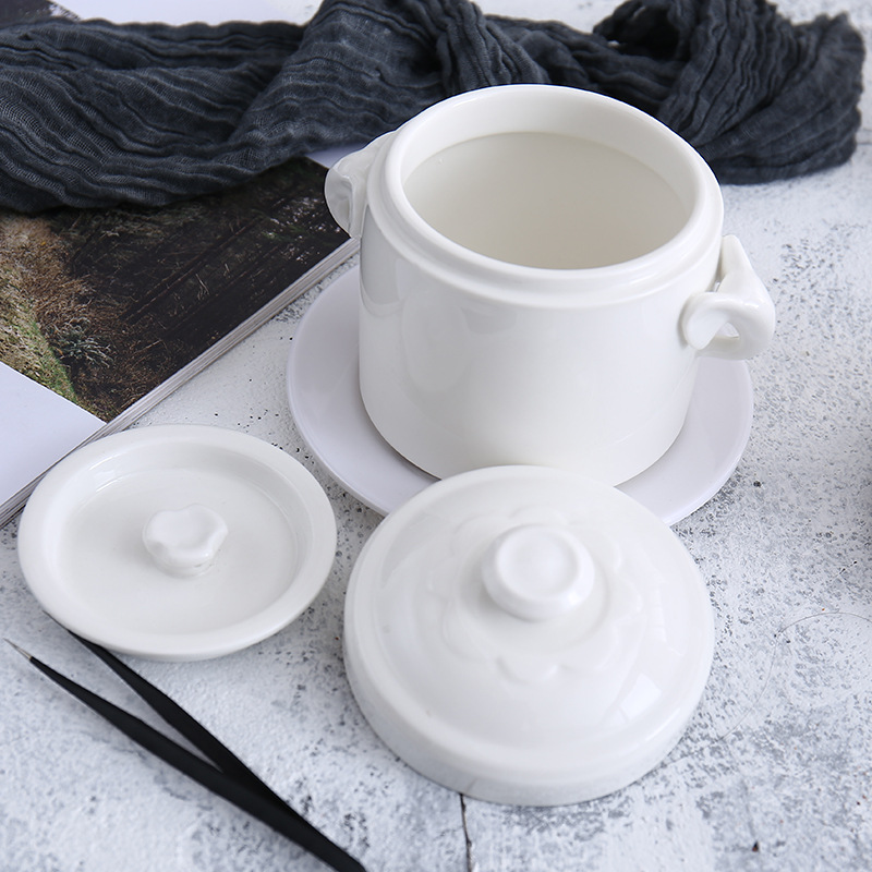 Panci Rebusan Keramik Putih Mu - Slow Cooker Ceramic ulasan dan harga