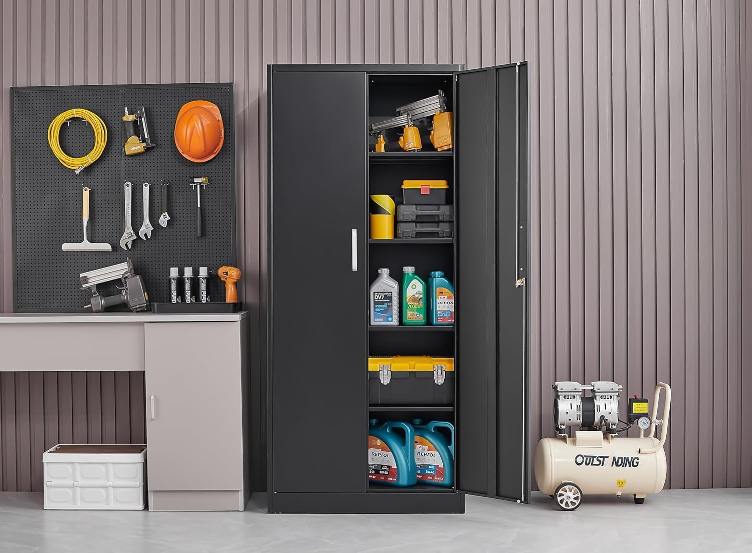 Lemari Penyimpanan Logam Denga - Kitchen Appliances Cabinet ulasan dan harga