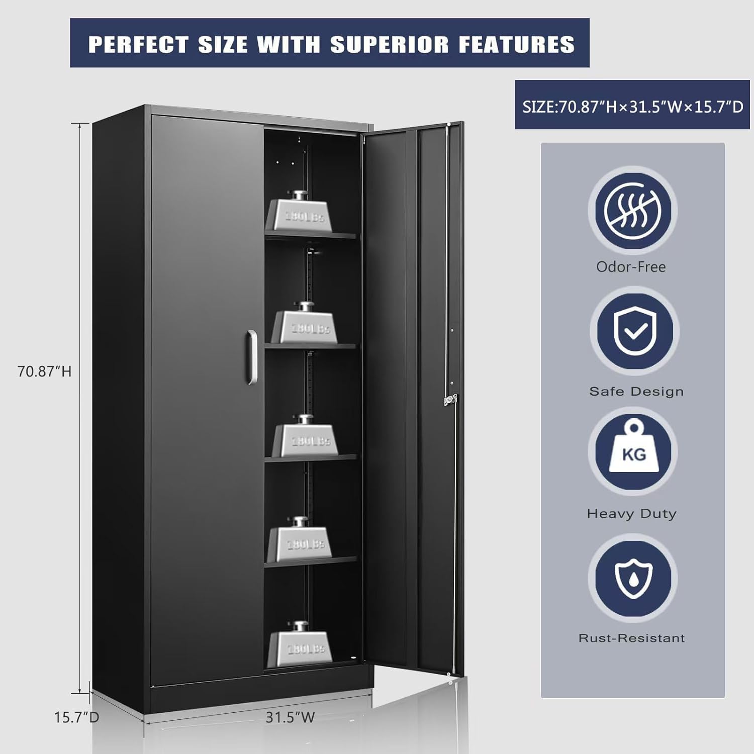 Lemari Penyimpanan Logam Denga - Kitchen Appliances Cabinet ulasan dan harga